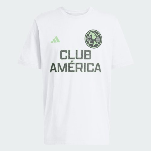 adidas Club América Wordmark Graphic Tee - White/Soccr-Ca1-3zg - LC6594