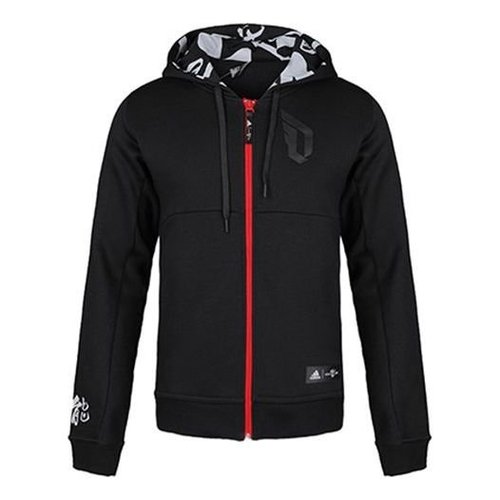 adidas CNY Dame FZ HD Lillard Basketball Sports Fleece Lined Jacket - Black - DZ0857