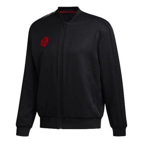 adidas CNY Rose Jkt Back Printing Basketball Sports Jacket - Black - GH4993