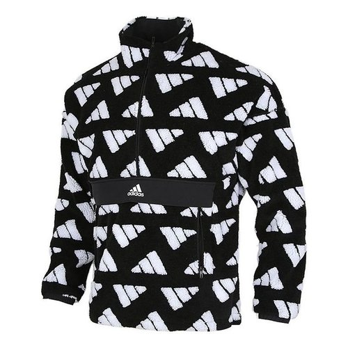 adidas Collar Windproof Warm Sport Training Jacket - Black - GM4429