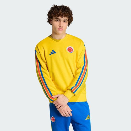 adidas Colombia Dna Crew Sweat - Impact Yellow - JZ9062