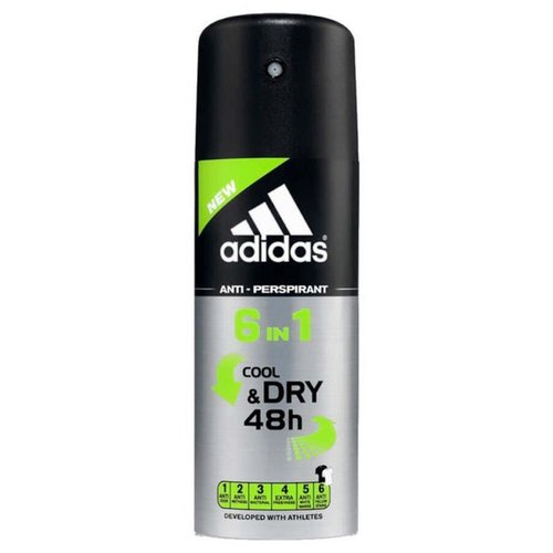 adidas Cool & Dry 6 In 1 Deodorant Spray 5 oz Fragrances 3607343509060 - 3607343509060OZ