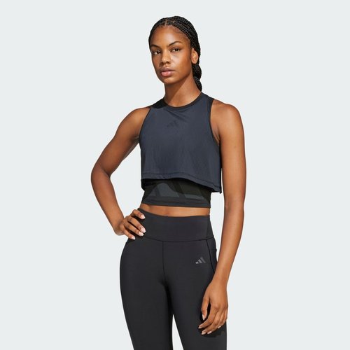 adidas Cool Intensity 2-in-1 Workout Tank Top - Black - JF1010