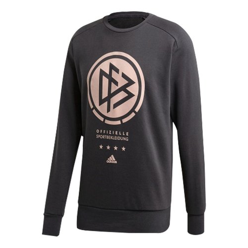 adidas Dfb Ssp Cr Swt Germany National Team Large Logo Round Neck Long Sleeves Black - Multi-Color - FI1470
