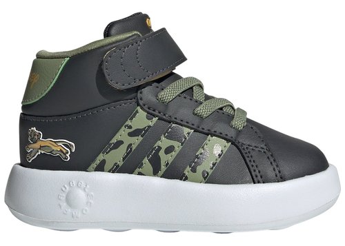 Disney x adidas Grand Court Mid I - Carbon/Tent Green/Semi Spark - IF4096
