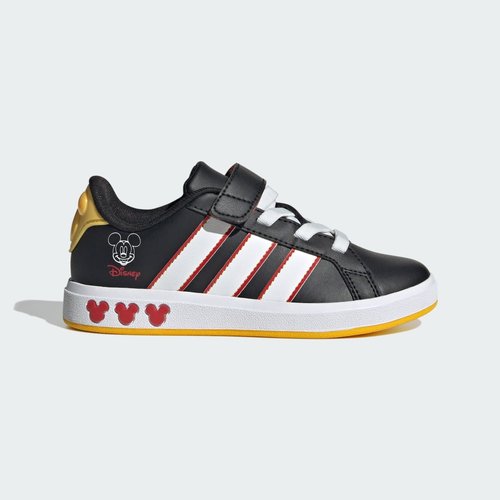adidas Disney Mickey Mouse Grand Court - Core Black/Cloud White/Collegiate Red - JQ7829