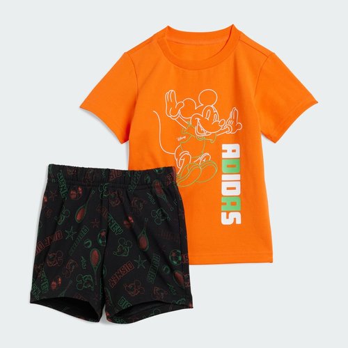 adidas Disney Mickey Mouse Tee Set - Semi Impact Orange/Off White - JM0817