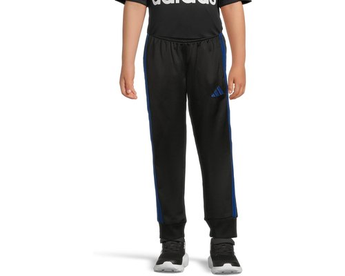 adidas Elastic Waistband 3-Stripe Tricot Jogger Toddler/Little Kid Workout - Black/Blue - AK10042C