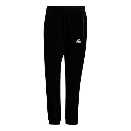 adidas Embroidered Logo Corduroy Bundle Feet Sports Pants/Trousers/Joggers Black - Multi-Color - HG1837
