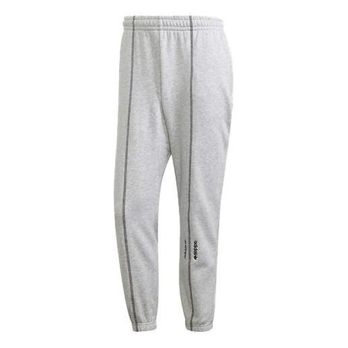adidas Embroidered Logo Solid Color Bundle Feet Sports Pants/Trousers/Joggers Gray - GD9304