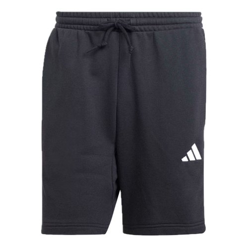adidas Essential 3-Stripes French Terry Shorts - Black/White - JE6414