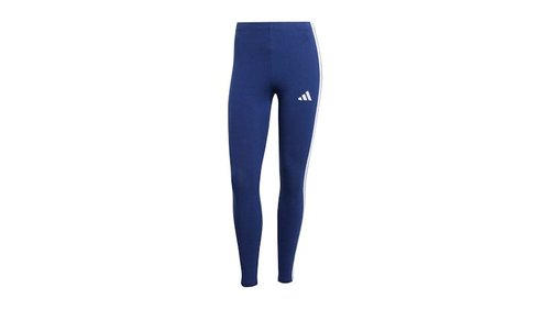 adidas Essentials 3-Stripes Cotton Leggings - Dark Blue/White - JE0067