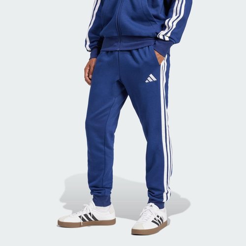 adidas Essentials 3-Stripes Fleece Pants - Dark Blue/White - JD1859