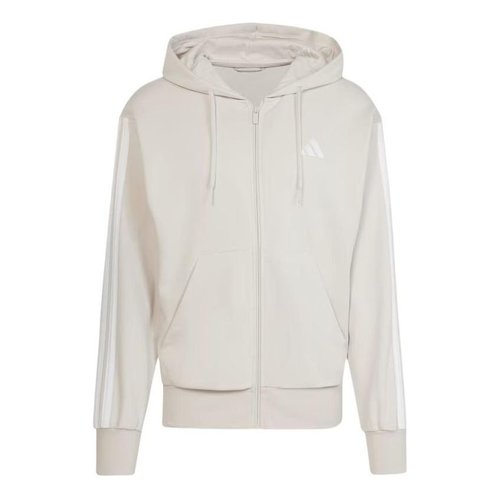 adidas Essentials 3-Stripes French Terry Full-Zip Jacket Asia Sizing - Beige - JE6340