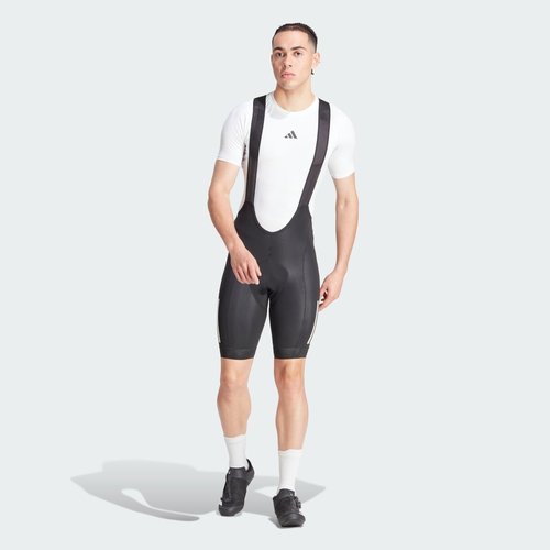 adidas Essentials 3-Stripes Padded Cycling Bib Shorts - Black - IP2676