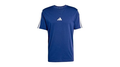 adidas Essentials 3Stripes Single Jersey T-Shirt - Dark Blue White - JW1950