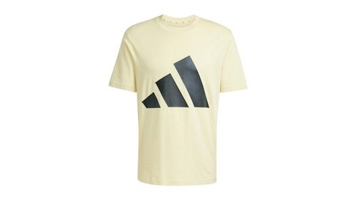 adidas Essentials Big Logo Tee Shirt - Powder Yellow Black - JE8930