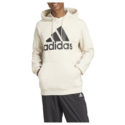 adidas Essentials Fleece Big Logo Pullover Hoodie - Off White - JJ3302
