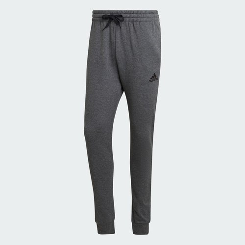 adidas Essentials Fleece Regular Tapered Pants - Dark Grey Heather/Black - HL2243