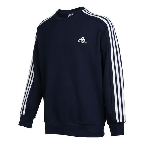adidas Essentials French Terry 3-Stripes Sweatshirt - Legend Ink/White - IC9318