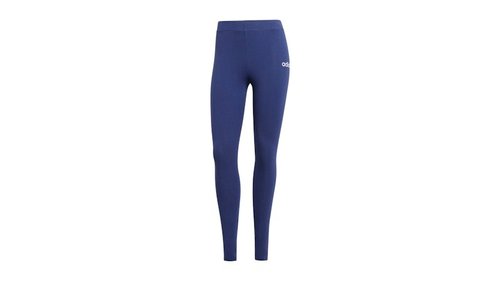 adidas Essentials Linear Cotton Leggings - Dark Blue/White - JD3155