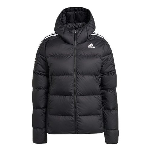 adidas Essentials Midweight Down Hooded Jacket - Black - GT9175