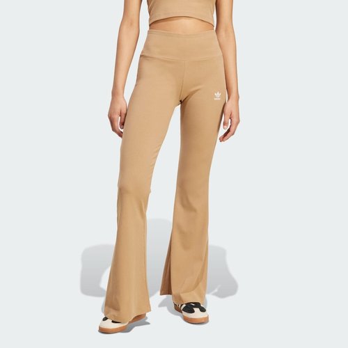 adidas Essentials Rib Flared Leggings - Cardboard - JX7857