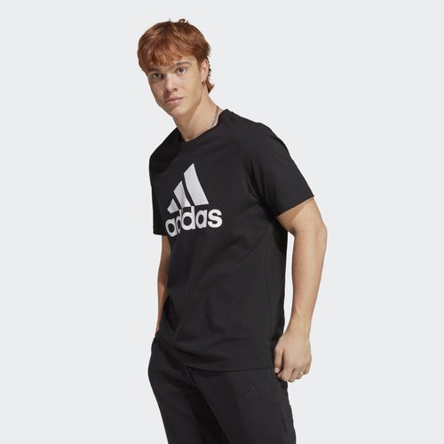 adidas Essentials Single Jersey Big Logo Tee - Black/White - IC9347