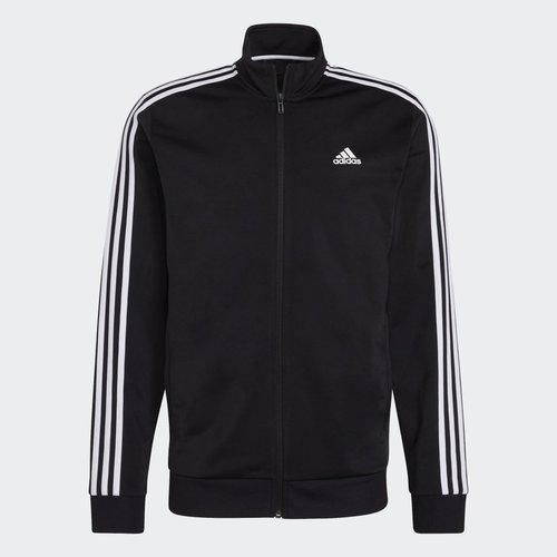 adidas Essentials Warm-Up 3-Stripes Track Jacket - Black/White - H46099