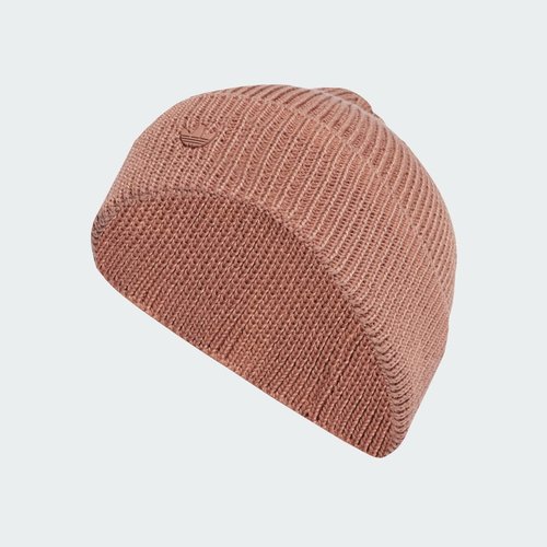 adidas Everyday Icons Beanie With Tonal Metal Trefoil - Warm Clay - JW7991