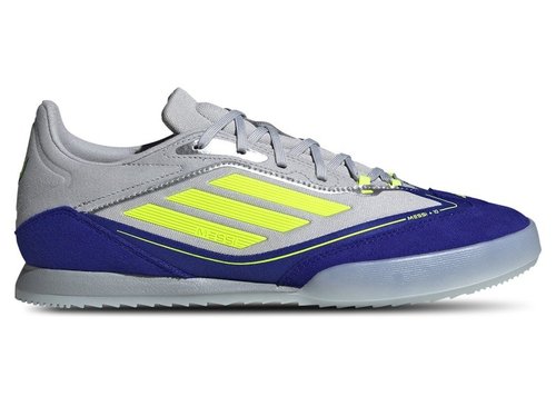 adidas F50 Messi Freestyle Indoor - Silver Metallic/Solar Yellow/Lucid Blue - JH8830
