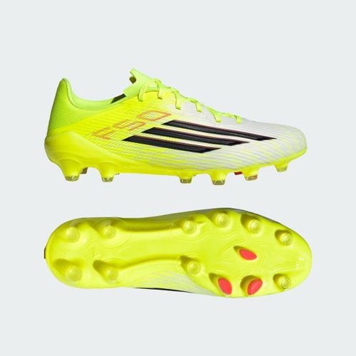 adidas F50 League HG/AG Hard Ground Football Boots for Turf. Team Solar Yellow 2/Core Black/Lucid Red - JQ8683