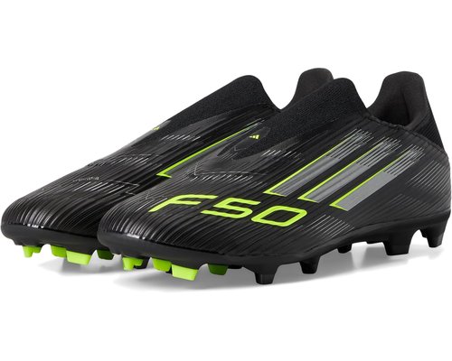 adidas F50 League Laceless Firm/Multi-Ground - Core Black/Iron Metallic/Lucid Lemon - JH7737