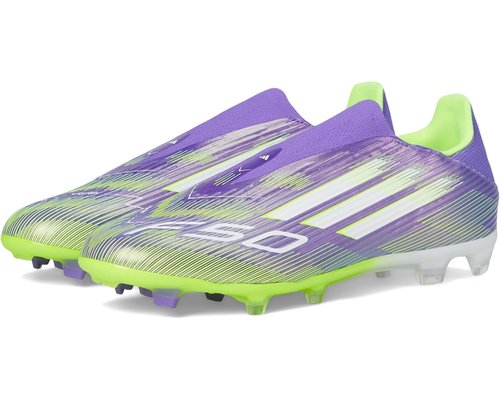 adidas Adizero F50 League Laceless FG MG 'Purple Rush Lucid Lemon