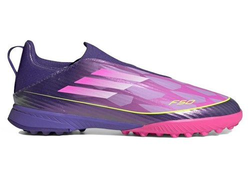 adidas F50 League Laceless TF Lamine Yamal Future Icons Pack - Unity Purple/Footwear White/Lucid Lemon - JQ9734