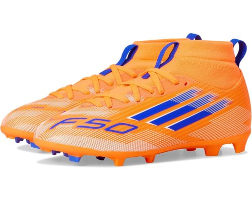 adidas F50 League Mid Firm/Multi-Ground - Beam Orange/Lucid Blue/Cloud White - JI3548