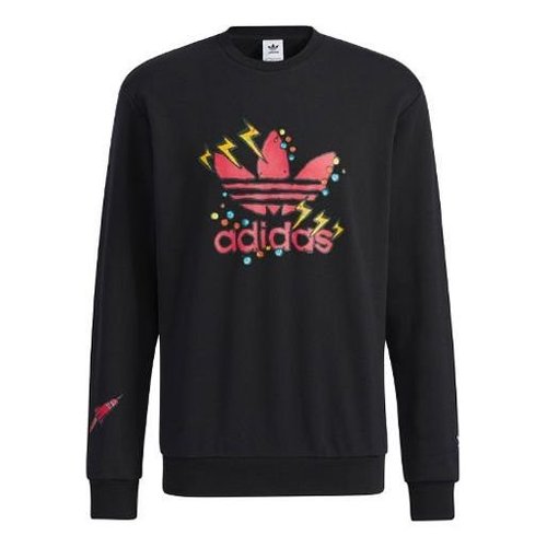 adidas Fangtastic Series Disney Mickey Printing Sports Round Neck Pullover - Black - H37058