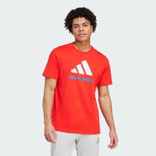 adidas FC Bayern Seasonal Graphic Tee - Red/White - JM9445