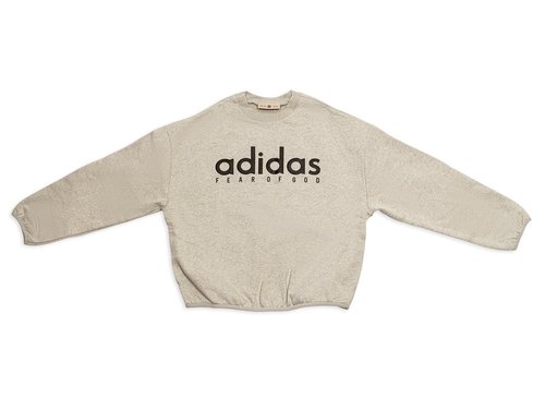 adidas x Fear Of God Athletics Cotton Fleece Crew Sweat - Medium Grey Heather - JZ7369