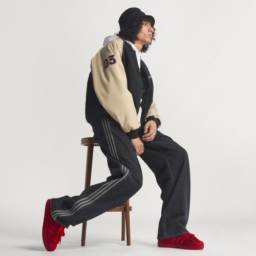 adidas Firebird Adicolor Denim Pants - True Black Denim - KD1497