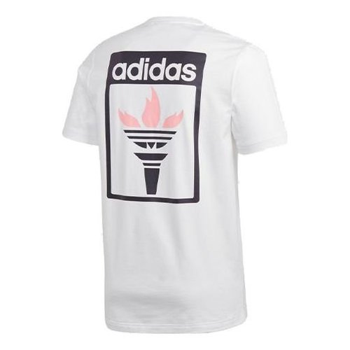 adidas Flame Printing Short Sleeve - White - GK5905