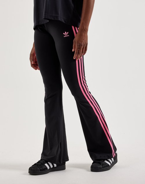 adidas Flared Leggings - Black/Lucid Pink - JX5226