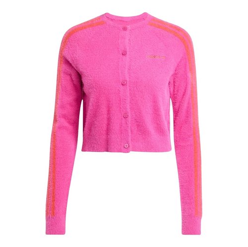 adidas Fluffy Knitted Cardigan - Semi Lucid Fuchsia - JW3645