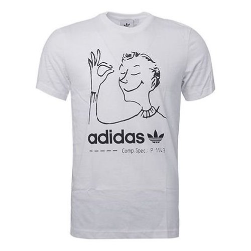 adidas Fun Tee Character Round Neck Short Sleeve - White - CZ1765