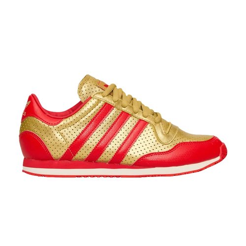 adidas Galaxy OG | Size 7 - Gold Metallic/Red/Off White - JR5695