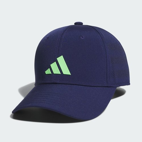 adidas Game Day Snapback Hat - Dark Blue/Lime Burst - JK5521