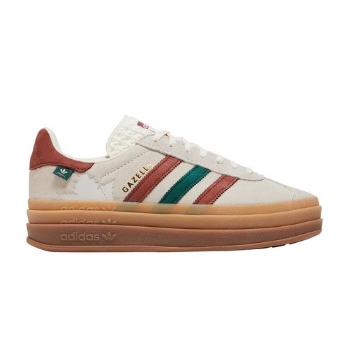 adidas Gazelle Bold - Cream White/Wild Sepia/Collegiate Green - IG3685