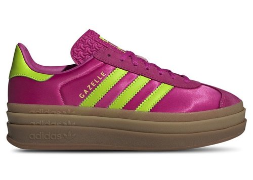 adidas Gazelle Bold | Pink | Size 10.5 - Semi Lucid Fuchsia/Solar Slime/Gold Metallic - JI2705