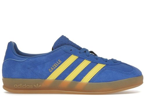 adidas Gazelle Indoor | Size 5.5 - Blue/Pure Sulfur/Gum - JQ2691