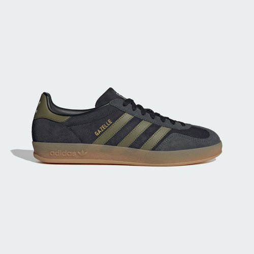 adidas Gazelle Indoor - Core Black/Focus Olive/Carbon - JQ8399